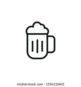 beer vector icon on white background