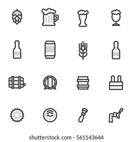 beer vector icons, labels, signs. Vector symbols and design elements labels, restaurants, pubs, cafe and beer