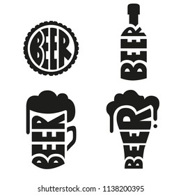 Beer vector icons (logos)