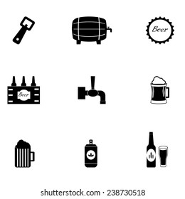 Beer vector icons set  
