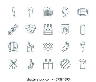 Beer vector icons set