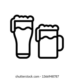 Beer vector illustration, Beverage line design icon