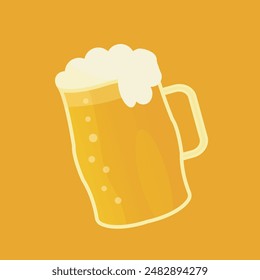 Beer vector illustration. Celebrate beer day.