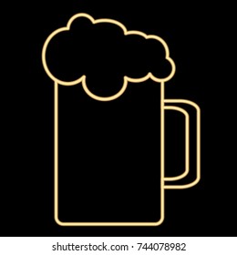 Beer vector illustration. Doodle style. Design, print, logo, decor, textile, paper.