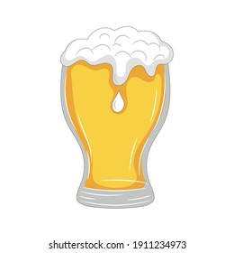 Beer vector illustration, isolated colored hand drawn style