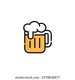 Beer vector illustration isolated on white background. Beer icon