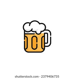 Beer vector illustration isolated on white background. Beer icon