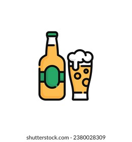Beer vector illustration isolated on white background. Beer icon