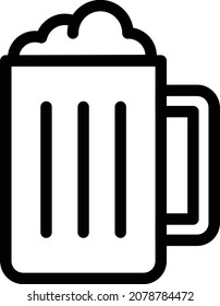 beer Vector illustration on a transparent background. Premium quality symbols. Stroke vector icon for concept and graphic design.