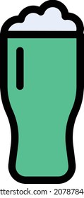 beer Vector illustration on a transparent background. Premium quality symbols. Stroke vector icon for concept and graphic design.