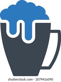 ilustración del vector de cerveza en un fondo transparente. Símbolos de calidad premium. Icono vector glifos para concepto y diseño gráfico.