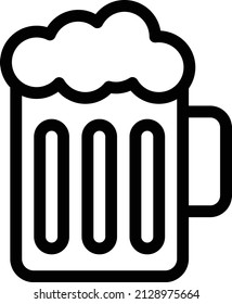 beer Vector illustration on a transparent background. Premium quality symbols. Stroke vector icon for concept and graphic design.