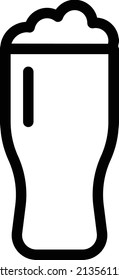 ilustración del vector de cerveza en un fondo transparente. Símbolos de calidad premium. Icono vectorial de trazo para el concepto y diseño gráfico.
