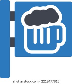 cerveza   Ilustración vectorial en un fondo transparente. Símbolos de calidad superior. Iconos vectoriales de glifos para diseño de conceptos y gráficos. 

