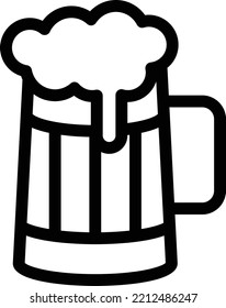 beer Vector illustration on a transparent background. Premium quality symmbols. Thin line vector icons for concept and graphic design.
