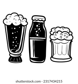 beer vector for INTERNATIONAL beer day or other