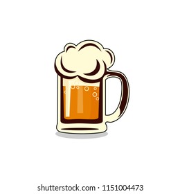 Beer vector label.