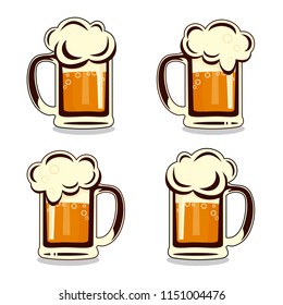 Beer vector label.