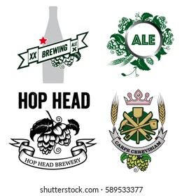 Beer vector label set