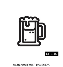 Beer Vector. Beer Line Vector