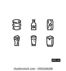 Beer Vector. Beer Line Vector