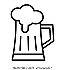 Beer Vector Line Icon Design