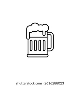 Beer vector line icon icons design