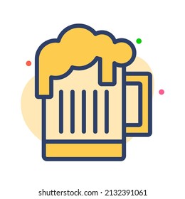 Bier-Vektorgrafik. Einfaches Symbol für kreative Vektorgrafik