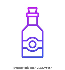 Icono de línea vector de cerveza. Icono de línea vector simple