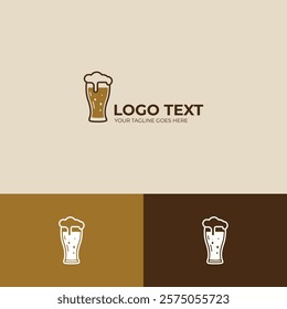 Beer vector logo design template