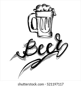 beer vector logo lettering