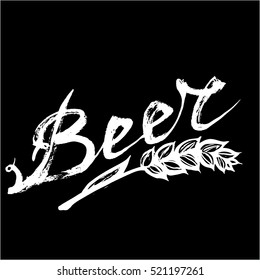beer vector logo lettering