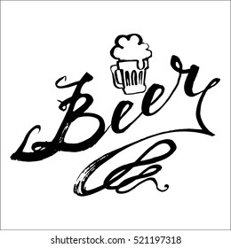 beer vector logo lettering