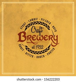 beer vector logo retro styled label of beer excellent as a pattern of publicity editable layered vector beer vector logo classic holiday cream ritual original isolated unique black sign foam ceremony