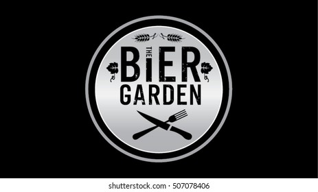 Beer vector logo template. Emblem (sign, symbol, label, icon ) for bar, pub, brewing company, brewery, tavern, alehouse, dramshop, restaurant