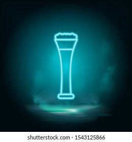 Beer vector neon icon. Food blue neon illustration. Beer vector neon icon