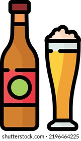 beer vector on white background. isolated Vector icon