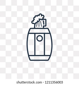 Beer vector outline icon isolated on transparent background, high quality linear Beer transparency concept can be used web and mobile