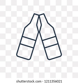 Beer vector outline icon isolated on transparent background, high quality linear Beer transparency concept can be used web and mobile