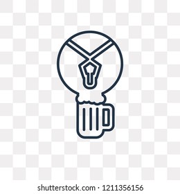 Beer vector outline icon isolated on transparent background, high quality linear Beer transparency concept can be used web and mobile