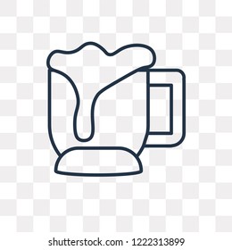 Beer vector outline icon isolated on transparent background, high quality linear Beer transparency concept can be used web and mobile