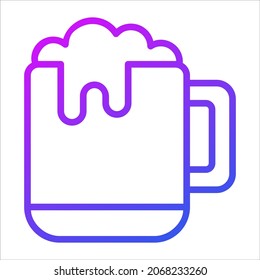 beer  vector outline icon. Modern thin line symbols. Collection of traditional elements.