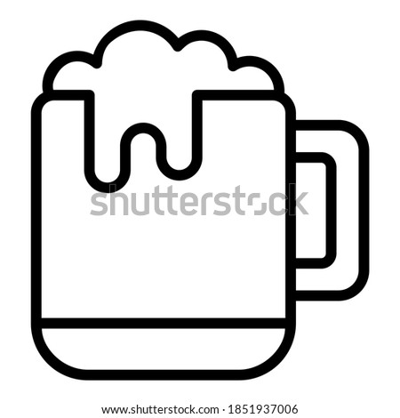 beer  vector outline icon. Modern thin line symbols. Collection of traditional elements.