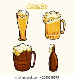 Beer Vector pack illustration Premium