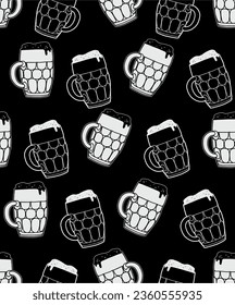 beer vector seamless pattern print