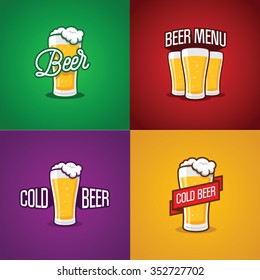 beer vector set