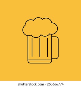 Beer vector thin icon