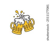 Beer Vector, beer Toast Vector Image, Beer Splash Vector, Beer Glass Toast Vector, Glass Toast.