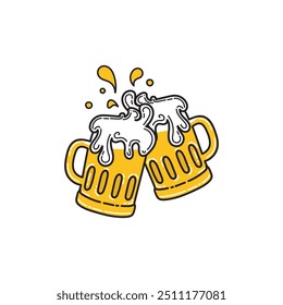 Beer Vector, beer Toast Vector Image, Beer Splash Vector, Beer Glass Toast Vector, Glass Toast.