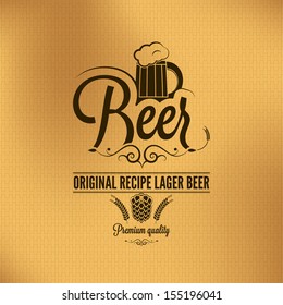 beer vintage background lager hops and barley